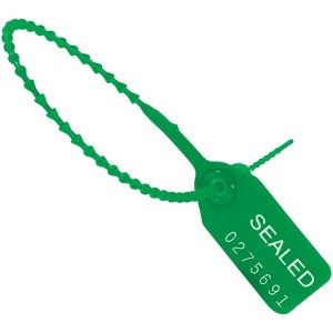 Partners Brand 12" Plastic Pull-Tight Seal Green 100/Case (SE1005G) - 1 of 1