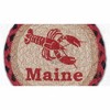 Earth Rugs Lobster Maine Round Coaster – 7"x7" Coastal Jute Accent with Nautical Red Lobster Design - 3 of 3