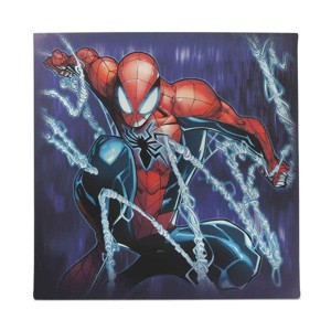 Open Road Brands Marvel - Spider-Man - Web Slinging Spider-Man Canvas Wall Decor - 1 of 2