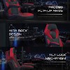 BlackArc 2pc Alpha Gaming Desk and Chair Red: High Back, Laminate Surface, Headphone Hook, Cupholder, Open Storage Shelf - 4 of 4