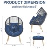 Outdoor PE Wicker Egg Chair with Ottoman for Balcony - 2 of 4