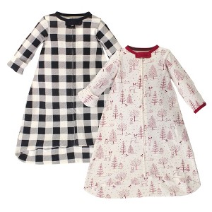 Touched by Nature Infant Organic Cotton Long-Sleeve Wearable Sleeping Bag, Sack, Blanket, Winter Woodland - 1 of 3