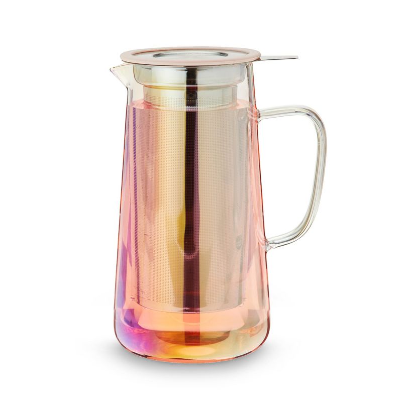 Pinky Up Annika Glass Teapot, Loose Leaf Tea Infuser, Hot Tea or Iced Tea Maker, Teapot, 33 Ounce Loose Leaf Infuser, Iridescent, Set of 1, 1 of 12