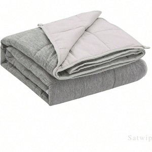 10lb Cooling Weighted Blanket, Grey, 48x72 Inches, Twin Size - 1 of 4