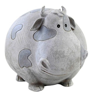 Home & Garden 6.0" Cow Pudgy Pal Yard Decor Roman, Inc  -  Outdoor Sculptures And Statues