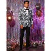 Lars Amadeus Men's Notched Lapel Slim Fit Vintage Animal Printed Blazer - 3 of 4