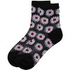 Memoi Women's Daisy Mono Fine Net Semi-Sheer Anklet Sock - 3 of 4