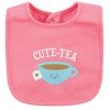 Hudson Baby Infant Girl Cotton Bibs, Food Puns Girl, One Size - 4 of 4
