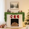 9Ft Artificial Norfolk Pine Garlands,Realistic Pine Garland,Green Artificial Greenery Garland for Table,Mantle,Wall,Winter Christmas Decorations - 4 of 4