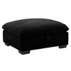 Corduroy Fabric Ottomans Footrest to Combine with 2 Seater Sofa, 3 Seater Sofa and 4 Seater Sofa, Black Corduroy - 2 of 4