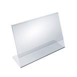 Azar Displays L-Shaped Sign Holders Clear Acrylic 10/Pack (112704) 