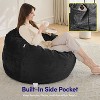 3FT Bean Bag Chair, Adults Foam Round Big Sofa Bean Bag for All Ages, Removable Velvet Cover by Sweet Home Collection™ - 4 of 4