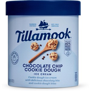 Tillamook Chocolate Chip Cookie Dough Ice Cream - 48 fl oz - 1 of 4