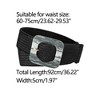 INSPIRE CHIC Women's Stretchy Dress Square Buckle Adjustable Wide Braided Waist Belts - 3 of 4