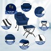 Lazy Chair, Comfy Reading Chair w/ Ottoman - Ergonomic Armrests, Washable Cover - Perfect for Small Spaces, Bedroom & Living Room - 4 of 4
