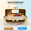 YIYIBYUS Chafing Dish Buffet Set, Rectangular Stainless Steel Buffet Warmer with Thick Frame - 3 of 4