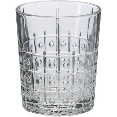Este Clear Geometric Glass Whiskey Set, 13.25 Oz, Set of 4