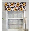 RLF Home 3" Rod Pocket High Quality Fabric Sunflower Regal Valance for Windows 50" x 17" Brown - 2 of 4