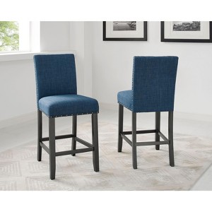 NicBex Dining Chairs Set of 2 Upholstered Chair Counter Height Stools with Nailhead Trim Suitable for Kitchen - 1 of 4