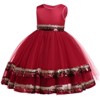 Season of Sparkle Red Tiered Holiday Dress Mia Belle Girls - 3 of 4