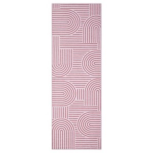 Washable Modern Large Living Room Rugs, Rainbow Print Soft Non Slip Bedroom Carpet, Low Pile Geometric Dining Room Rugs - 1 of 4