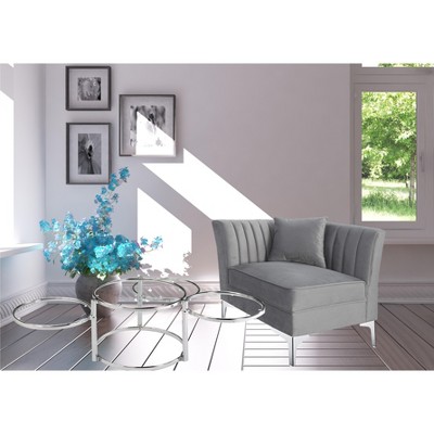 Modern Nesting Coffee Table With Clear Glass and Chrome