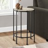 FONTOI End Tables with Tapered Black Metal Legs, Minimalist Design for Small Spaces, Round Side Table with Sleek Stable Frame, Yellow, 25"*16"*4" - 4 of 4