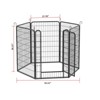 DSVIMOY 6 Panels Heavy Duty Metal Playpen with Door, 39.37"H Dog Fence Pet Exercise Pen for Outdoor, Black, 53.94"*26.77"*39.37" - 3 of 4