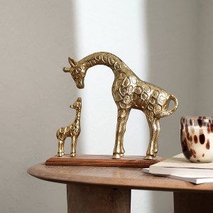 Decorative Giraffe Sculpture-Animal Figurine-11x4.5x11" - 1 of 4