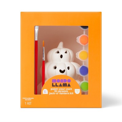 Halloween Craft Lit Ceramic Pumpkins Painting Kit - Mondo Llama™