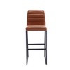 2pcs/set High Bar Stool Chairs With Solid Wood LegsPU Leather Upholstered Barstools 265lbs Max Weighing Capacity For Kitchen Island Bar Livingroom - 3 of 4