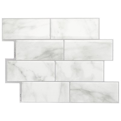 Smart Tiles 3d Peel And Stick Backsplash 4 Sheets Of 11.56 X 8.38 Kitchen  And Bathroom Wallpaper Metro Mia : Target