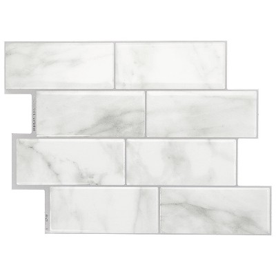 Smart Tiles Milano Fabrini 4pk Peel and Stick 3D Backsplash