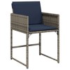 vidaXL Patio Chairs with Cushions 4 pcs Gray Poly Rattan - 3 of 4