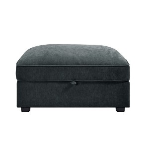 PAGED 34" Chenille Fabric Ottoman with Storage, Modern Sectional Sofa Footstool Module, Entryway Shoe Bench for Living Room, Bedroom - 1 of 4