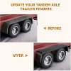 Heavy-Duty Tandem Axle Trailer Fenders - 72-7/8in x 10-1/4in x 13in Steel Fenders for 13in-15in Tires (2-Pack, Black Detachable) - 4 of 4