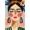 Trends International Reinders: Portraits - Spring Lady Unframed Wall Poster Print Clear Push Pins Bundle 14.725" x 22.375" - 4 of 4