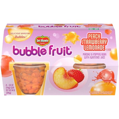 Del Monte Bubble Fruit Peach Strawberry Lemonade - 3.5oz