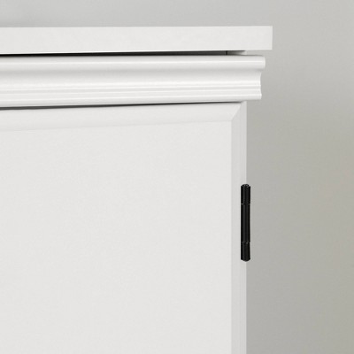Pure White Laminated Particle Board Office Storage Cabinet with Adjustable Shelves