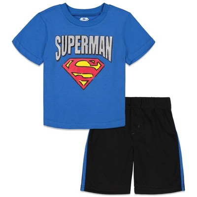 DC Comics Justice League Batman Athletic T-Shirt and Mesh Shorts Outfit Set Toddler