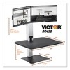 Victor High Rise Electric Dual Monitor Standing Desk Workstation, 28" x 23" x 20.25", Black/Aluminum - 4 of 4
