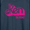 Women's - Barbie - Ken Is Me Lightweight French Terry Wide Neck Long Sleeve Shirt - 2 of 4