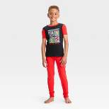 Boys' Super Mario Kart 4pc Racing Cotton Pajama Set - Red