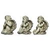 Northlight Set of 3 Sitting Cherub Angel Outdoor Patio Garden Statues 11" - White - 4 of 4
