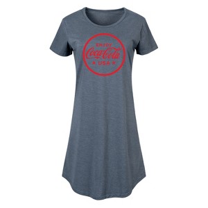 Women's - Coca-Cola - Enjoy Coca Cola USA Graphic T-shirt Dress - 1 of 4