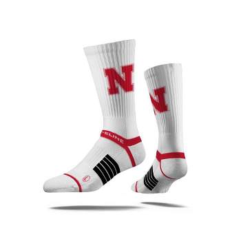 NCAA Nebraska Cornhuskers Premium Knit Crew Socks - White