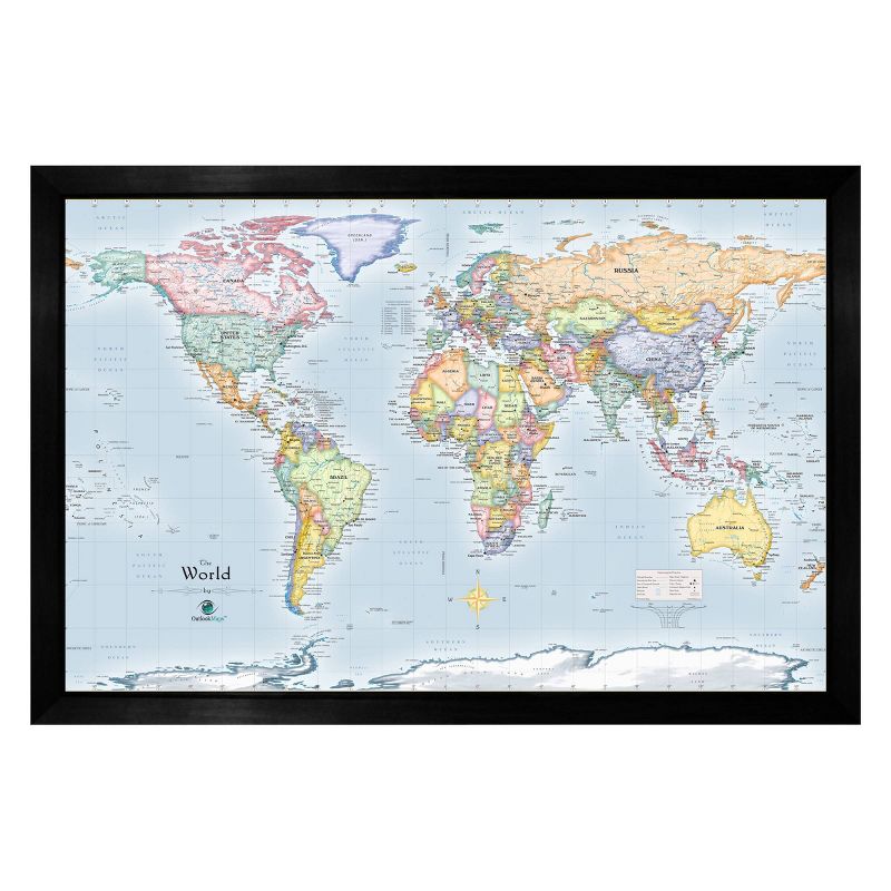 Home Magnetics World Map - XL Blue, 1 of 6