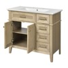 INFURNIC Vanity Tables, Elegant and Functional Bathroom Cabinet with Ceramic Sink for Organized Storage Solutions, Beige, 18.3"*36"*34" - 4 of 4