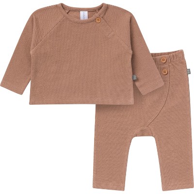 Modern Moments by Gerber Baby Boys' 2-Piece Raglan Top and Pant Set