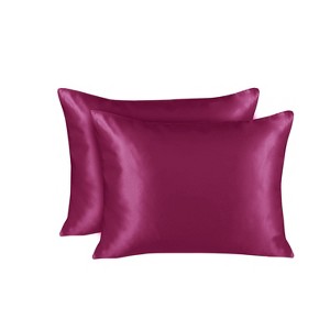 ShopBedding Satin Pillowcase with Zipper, for Hair and Skin Care, Feels Soft and Cool Like a Silk Pillowcase, Satin Pillow Cases 2 Pack - Blissford - 1 of 1